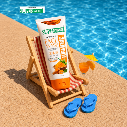 SuperWhite Turmeric Anti Dullness Face Wash for Bright Skin