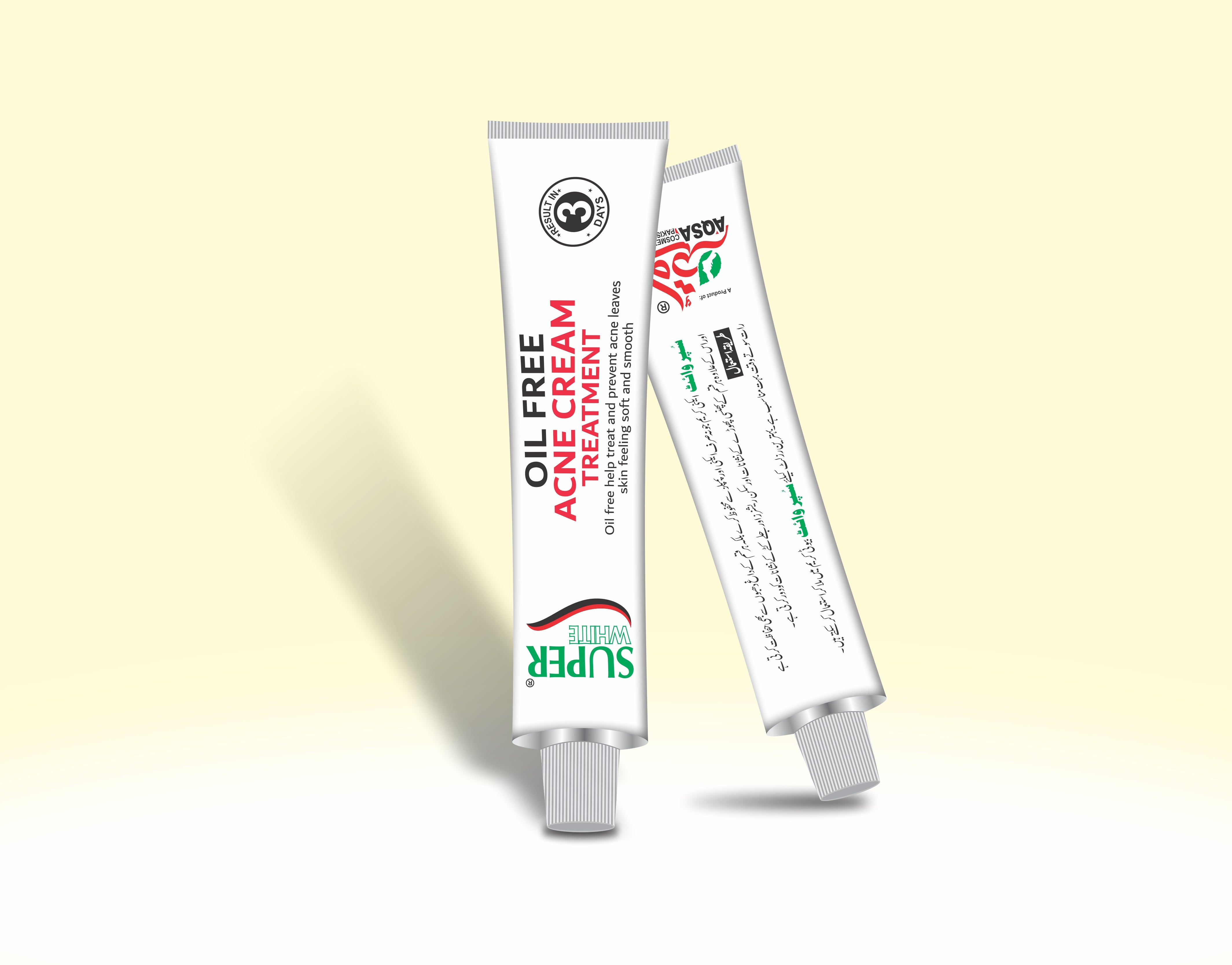Super White Oil-Free Acne Cream Tube