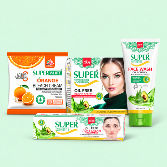 Super white Oil-Free Glow Skincare Bundle