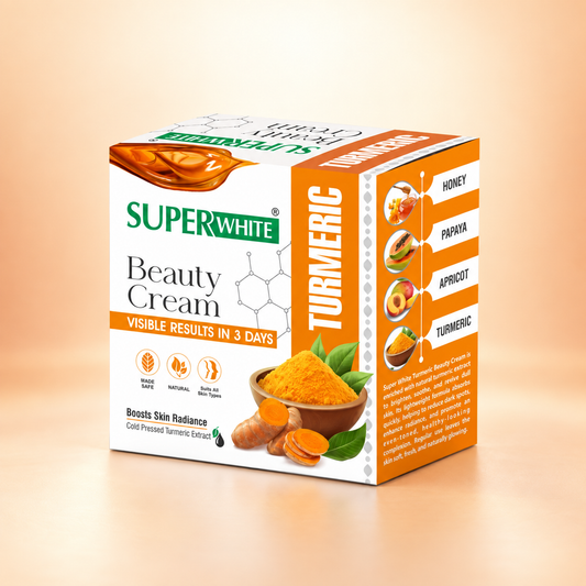 Shop Super White Turmeric beauty cream in Pakistan. Made with turmeric extract for a fresh, radiant-looking complexion. Explore the cream and order online.
