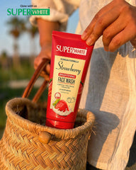 SuperWhite Strawberry Brightening Face Wash for Glowing Skin
