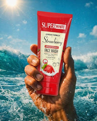 SuperWhite Strawberry Brightening Face Wash for Glowing Skin