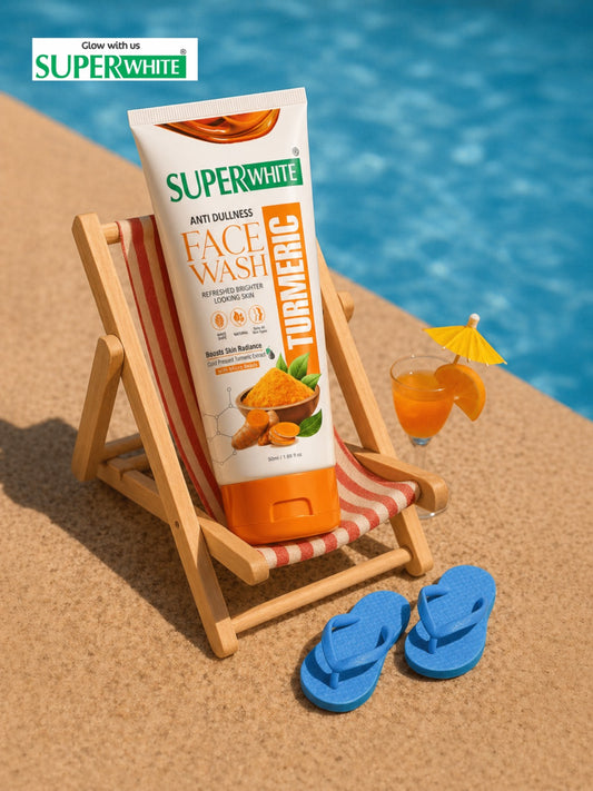 SuperWhite Turmeric Anti Dullness Face Wash for Bright Skin